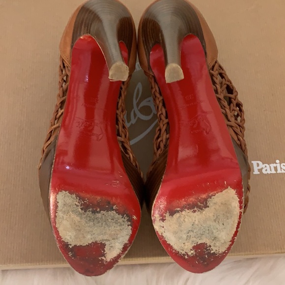 Christian Louboutin Woven Leather Caged Bootie - Picture 8 of 13